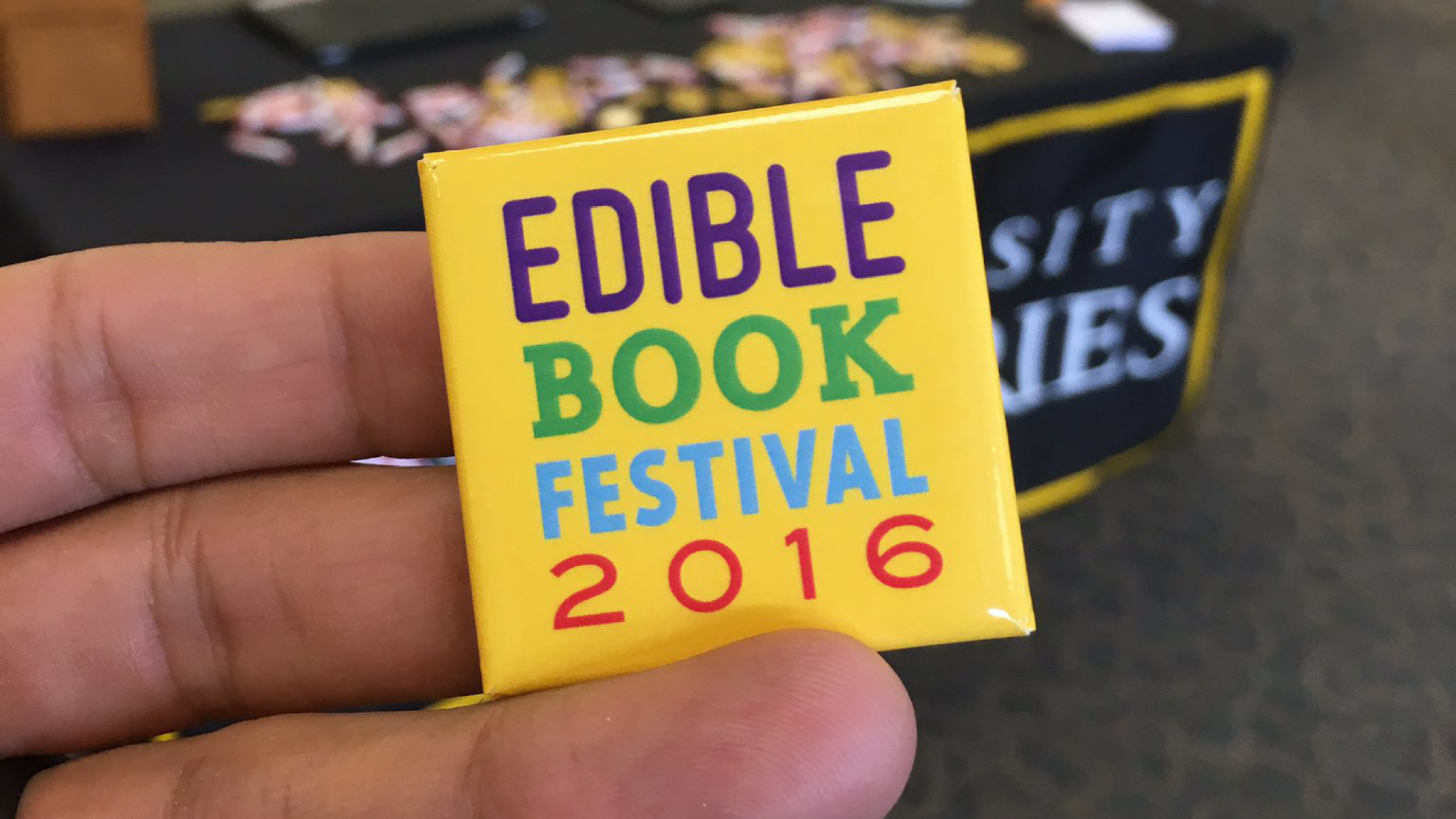 Edible Book Festival Pin 